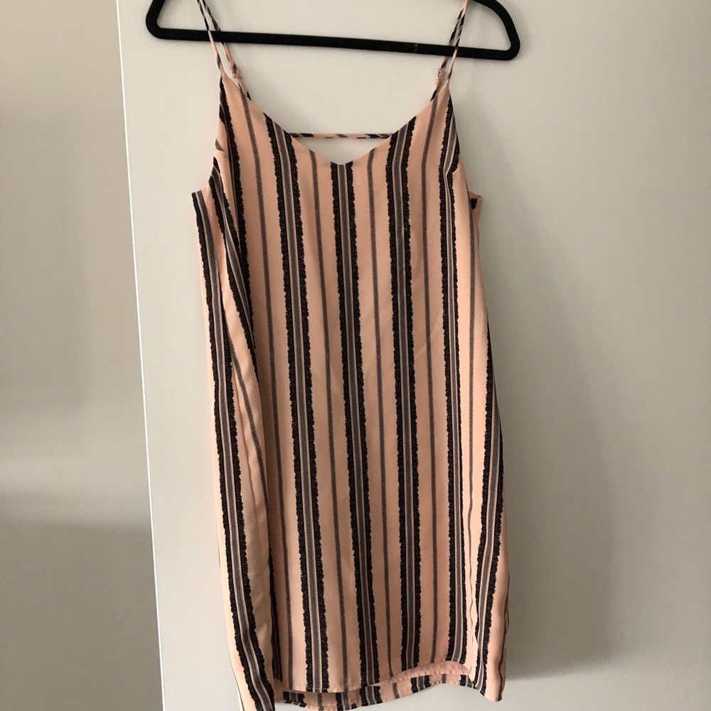 Aqua print slip dress